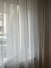 וילון טול שקוף לבן - פרטי בד ומידות