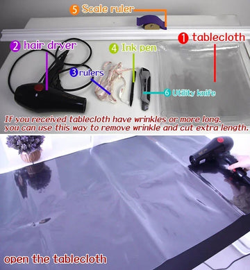 מגן שולחן PVC מלבני בגימור דוגמת פרחים - 1 מ"מ במידה 70×70 ס"מ