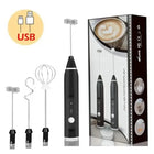 מקציף חלב נטען USB - 3 מהירויות ו-3 ראשים