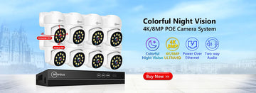מערכת מצלמות אבטחה PoE עם NVR - 2 עד 8 מצלמות - מבט נוסף