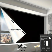 וילון האפלה נייד ללא קידוח - 145×100 ס״מ - גב שחור