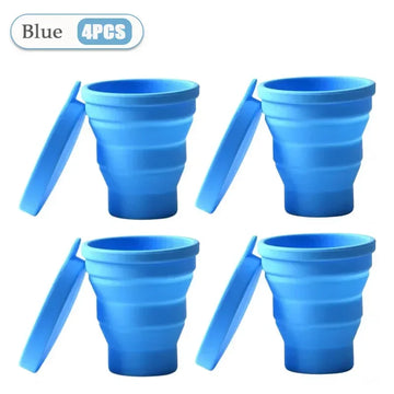 כוס סיליקון מתקפלת 180 מ״ל עם מכסה