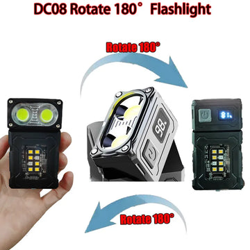 פנס מיני נטען USB מדגם YSD01 - סוללה 300mAh