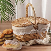 סלסלת פיקניק קלועה - מבט נוסף 8
