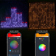 וילון אורות לד חכם RGB