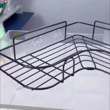 מדף פינתי בהדבקה למקלחת