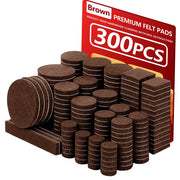 מארז 300 מדבקות לבד לרגלי רהיטים - חום