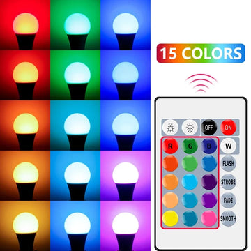 נורת RGB לשינוי אווירה לבית במבחר בסיסים - B22 / נר C37 / אור צבעוני + לבן קר / מארז 4 יחידות