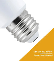 נורת RGB לשינוי אווירה לבית במבחר בסיסים - E14 / נר T37 / אור צבעוני + לבן ניטרלי / מארז 8 יחידות