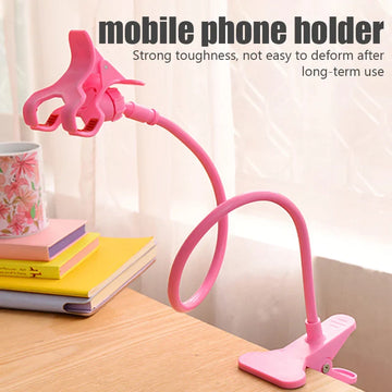 זרוע גמישה לטלפון מחוברת לשולחן עבודה