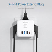 מפצל קיר עם USB ו-USB-C