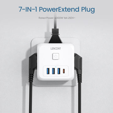 מפצל קיר עם USB ו-USB-C