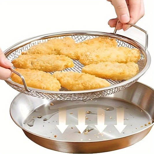 סלסלת סינון מנירוסטה עם מגש