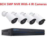 מערכת מצלמות אבטחה PoE עם NVR - 2 עד 8 מצלמות