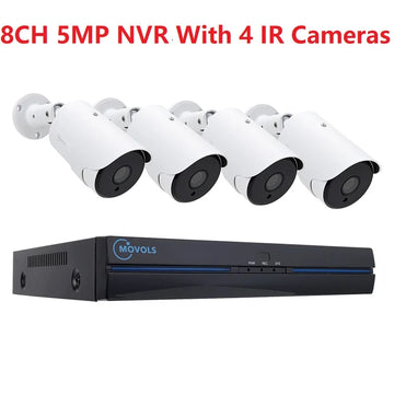 מערכת מצלמות אבטחה PoE עם NVR - 2 עד 8 מצלמות