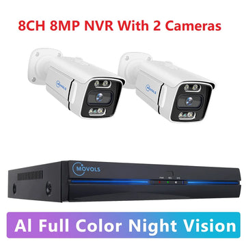 מערכת מצלמות אבטחה PoE עם NVR - 2 עד 8 מצלמות