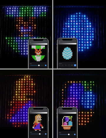 וילון אורות לד חכם RGB