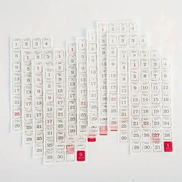 מדבקות תאריך ליומן - פרטי הדפים