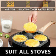מחבת 4 שקעים נון סטיק