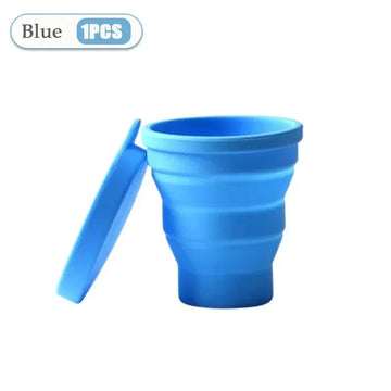 כוס סיליקון מתקפלת 180 מ״ל עם מכסה