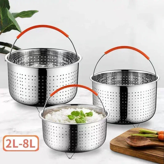 סל אידוי וניקוז מנירוסטה לסיר לחץ לנפח 6 ליטר