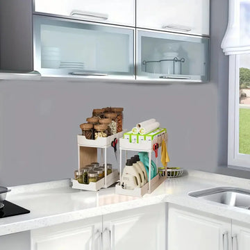 מגירת אחסון נשלפת מתחת לכיור