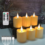 נרות לד נטענים עם שלט - תצוגת מארז