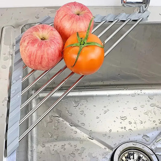 מתקן ייבוש פינתי מתקפל בצבע אפור