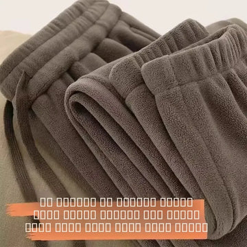 מכנסי טרנינג פליז חמים במידה 5XL בצבע אפור כהה