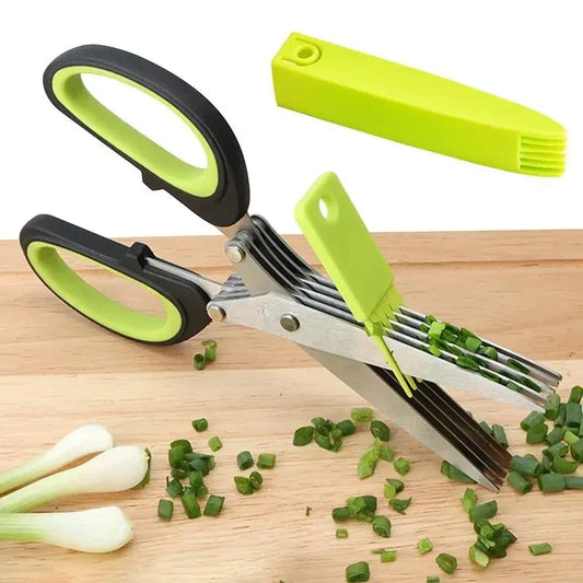 מספריים לעשבי תיבול עם כיסוי ומסרק ניקוי