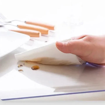 מגן שולחן PVC מלבני בגימור דוגמת פרחים - 1 מ"מ במידה 80×180 ס"מ