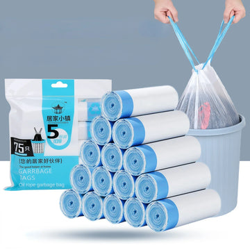 שקיות אשפה מבושמות עם שרוך - ורד - 2 גלילים - כ-45x50 ס״מ