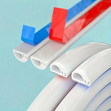 תעלת כבלים דביקה לבנה בהתקנה