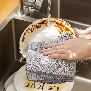 מטליות מיקרופייבר אפורות - 10 יחידות