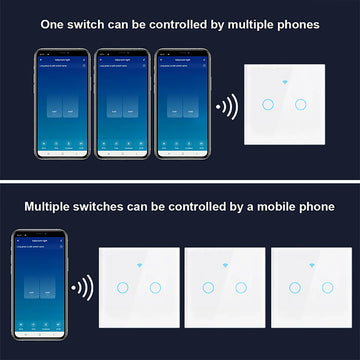 מתג תאורה חכם WiFi ללא חוט אפס - 1, 2 או 3 לחצנים - מבט נוסף 15