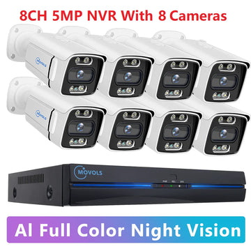מערכת מצלמות אבטחה PoE עם NVR - 2 עד 8 מצלמות