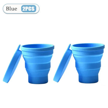 כוס סיליקון מתקפלת 180 מ״ל עם מכסה