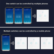 מתג תאורה חכם WiFi ללא חוט אפס - 1, 2 או 3 לחצנים - עוד שימוש