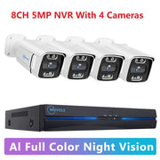 מערכת מצלמות אבטחה PoE עם NVR - 2 עד 8 מצלמות