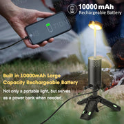 פנס טלסקופי נטען 10000mAh לקמפינג ולחירום - זווית נוספת