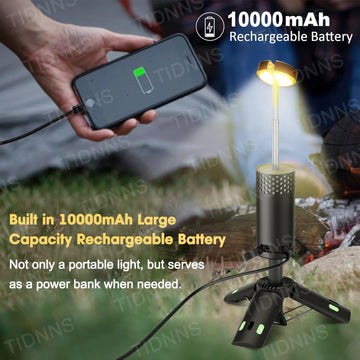 פנס טלסקופי נטען 10000mAh לקמפינג ולחירום - זווית נוספת