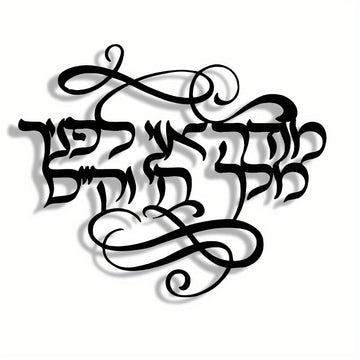 מבט נוסף על שלט הקיר מודה אני